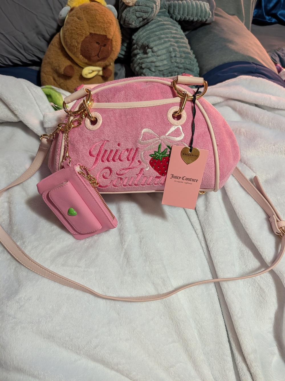 Juicy Couture Retro Strawberry Bowler Satchel Bag (Style 11JCDXVMX-PB)